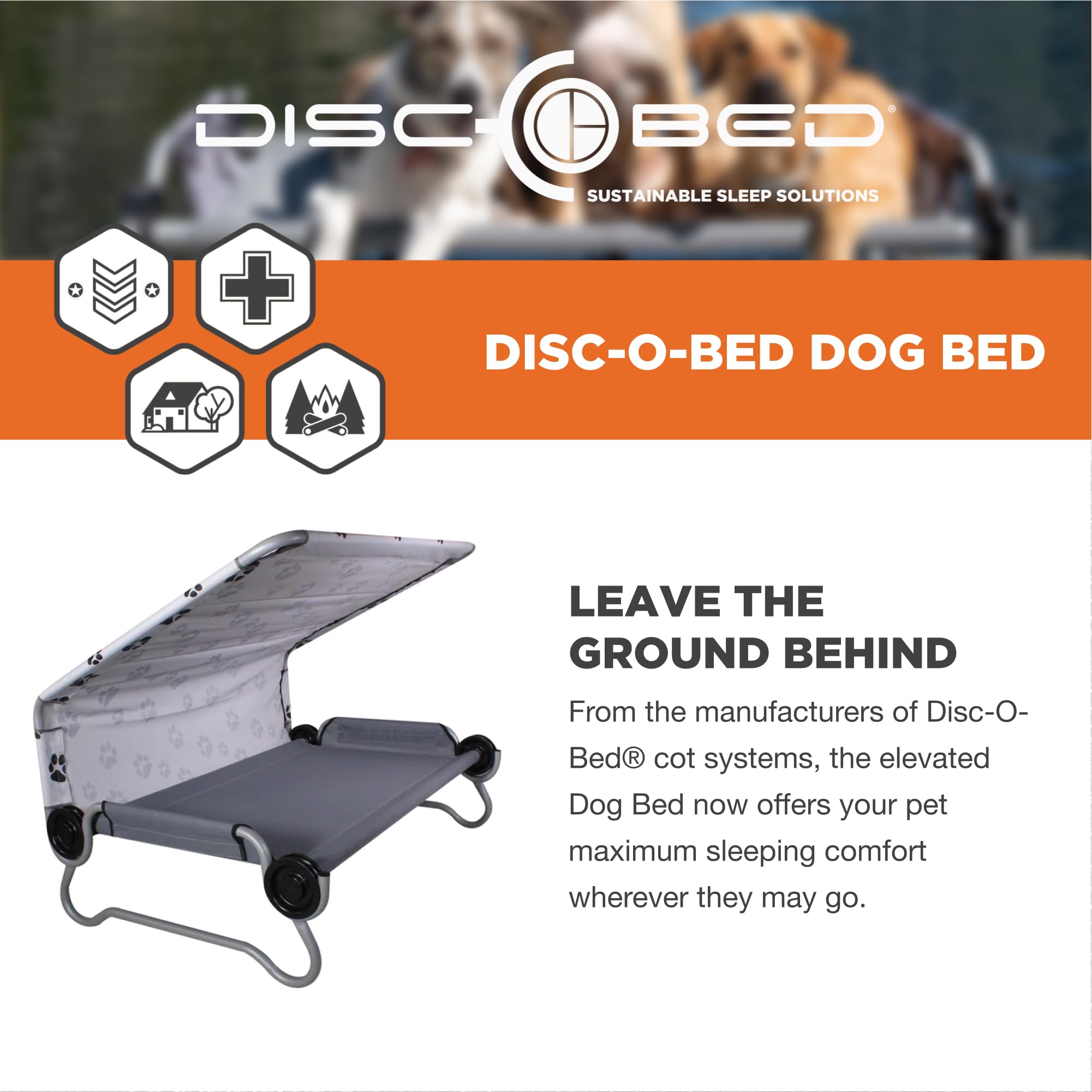 Premium Disc-O-Bed Orthopedic Dog Bed for Large & Medium Dogs - Waterproof & Chew-Resistant - Perfect for Crates, Travel & Home Use