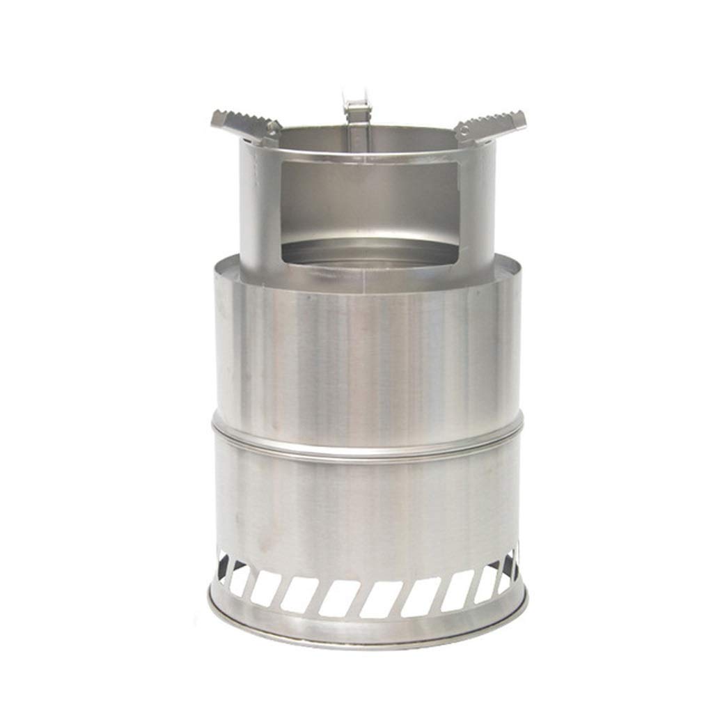Portable Stainless Steel Camping Stove - Foldable Wood Burner for Outdoor Cooking, Picnic & BBQ | Lightweight Backpacking Stove for Camping, Hiking & Emergency Preparedness