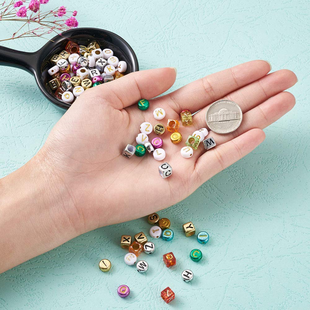 1800pcs Acrylic Alphabet Beads A-Z for Jewelry Making - Large Hole Craft Beads Kit for DIY Bracelets, Necklaces & Keychains - Perfect for Gifts, Parties & Kids Crafts