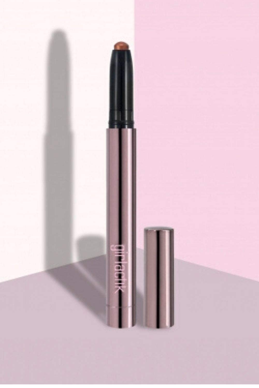 Girlactik Metallic Shadow Stick - Desert (Pearlized Rich Copper) - 2g / 0.07oz - Long-Lasting Creamy Eyeshadow for Day & Night Makeup Looks