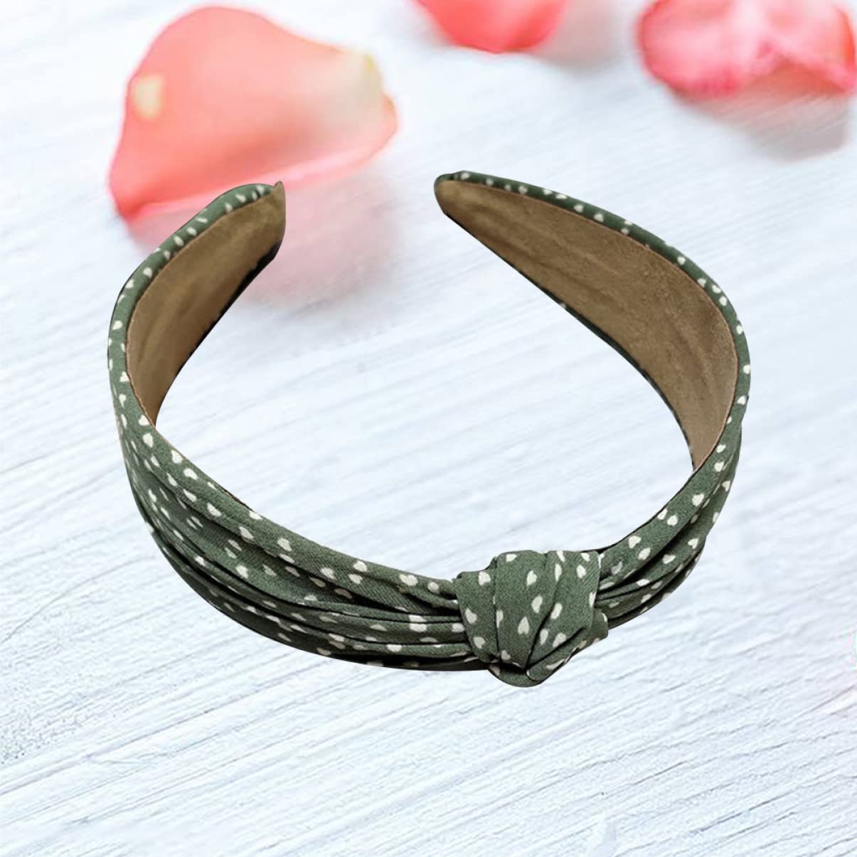 FOMIYES Non-Slip Wide Dot Fabric Headband for Women - Comfortable & Sturdy Hair Accessory - Perfect for Workouts, Yoga, Sports and Everyday Wear