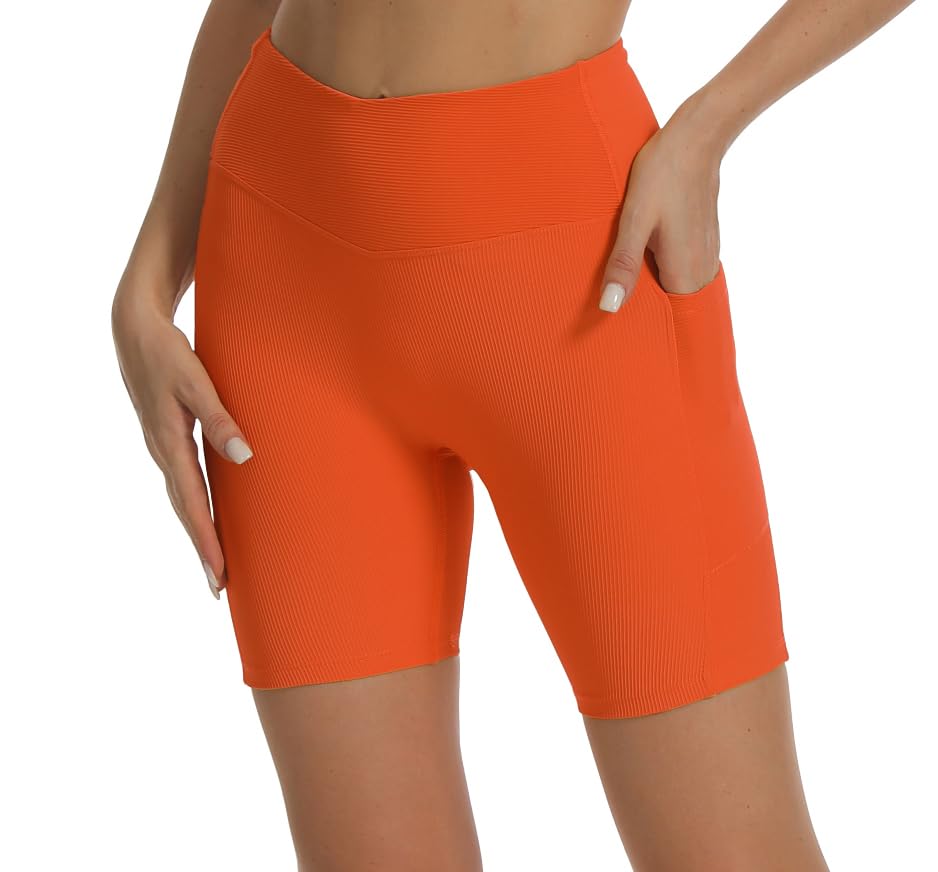 HOKOYI Women's High Waisted Spandex Biker Shorts 7