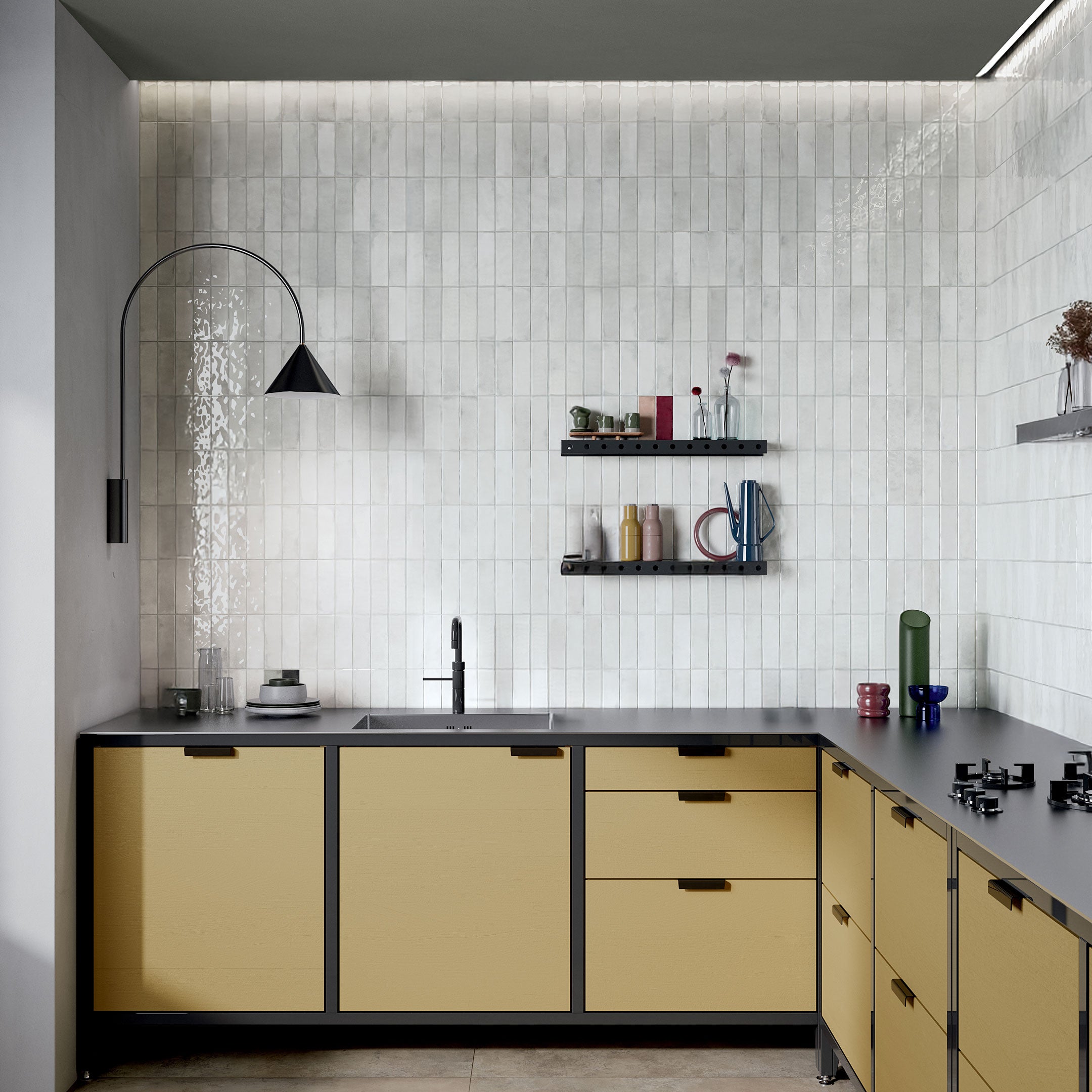 Small Zellige Subway Wall Tile - Handmade Moroccan Ceramic Tiles for Kitchen Backsplash, Bathroom & Shower - Cloe Kezma Collection