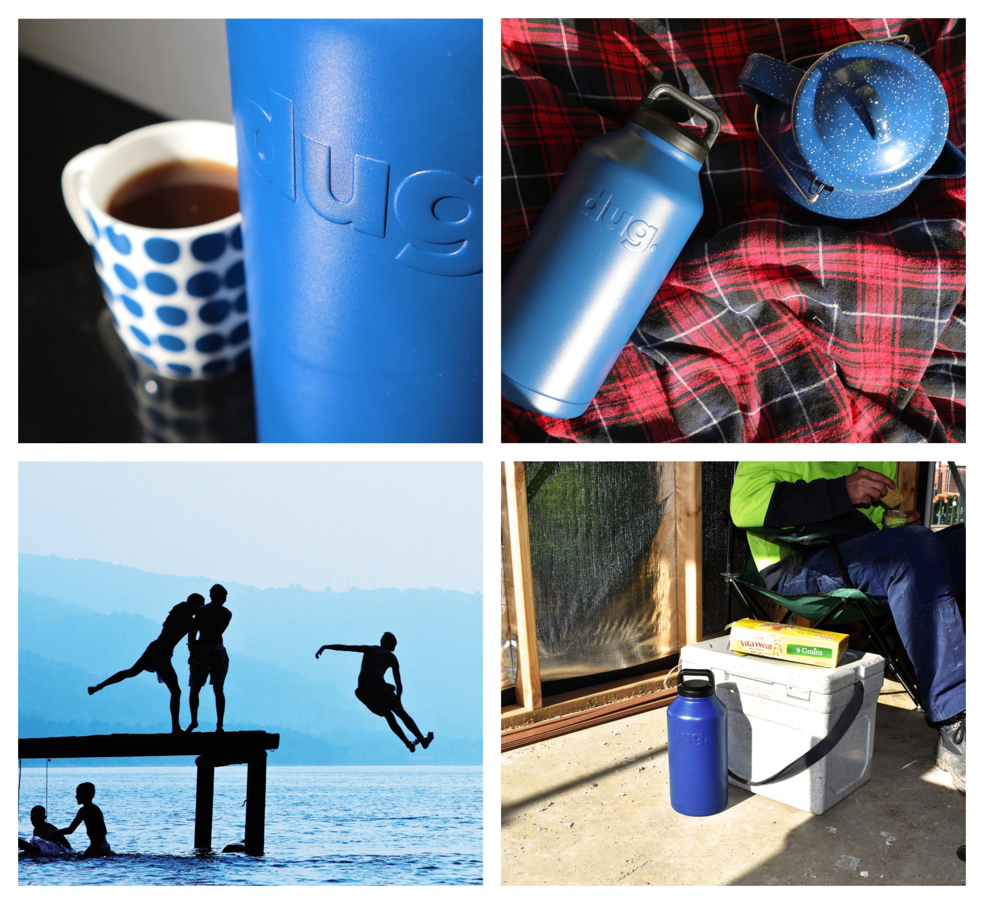 2L Navy Blue Water Bottle - BPA Free, Leak Proof & Insulated for Gym, Hiking & Outdoor Activities