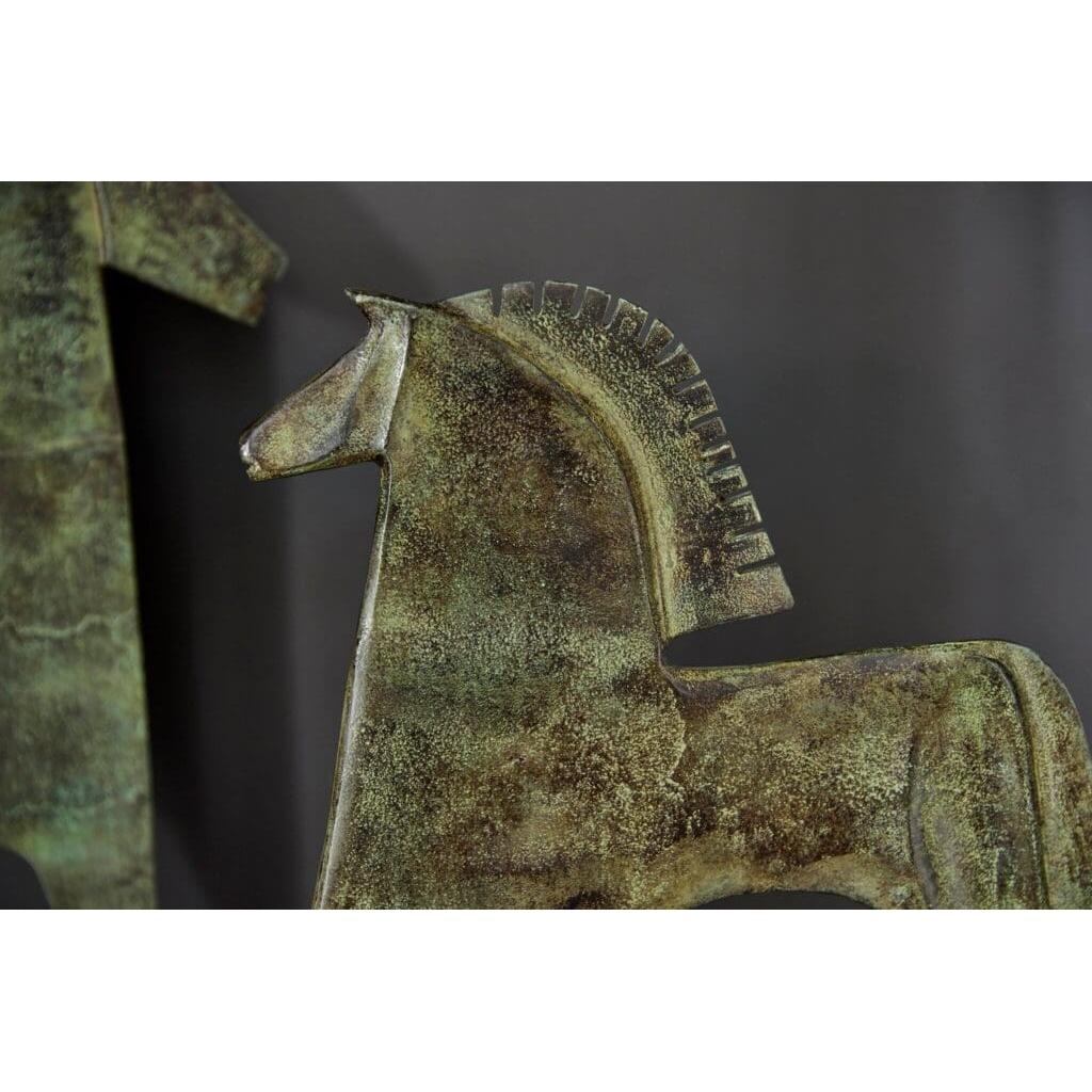 Cyan Design 11669 Etruscan Steed Verdigris Small Horse Statue - Elegant Home Decor for Living Room, Office & Garden Accent