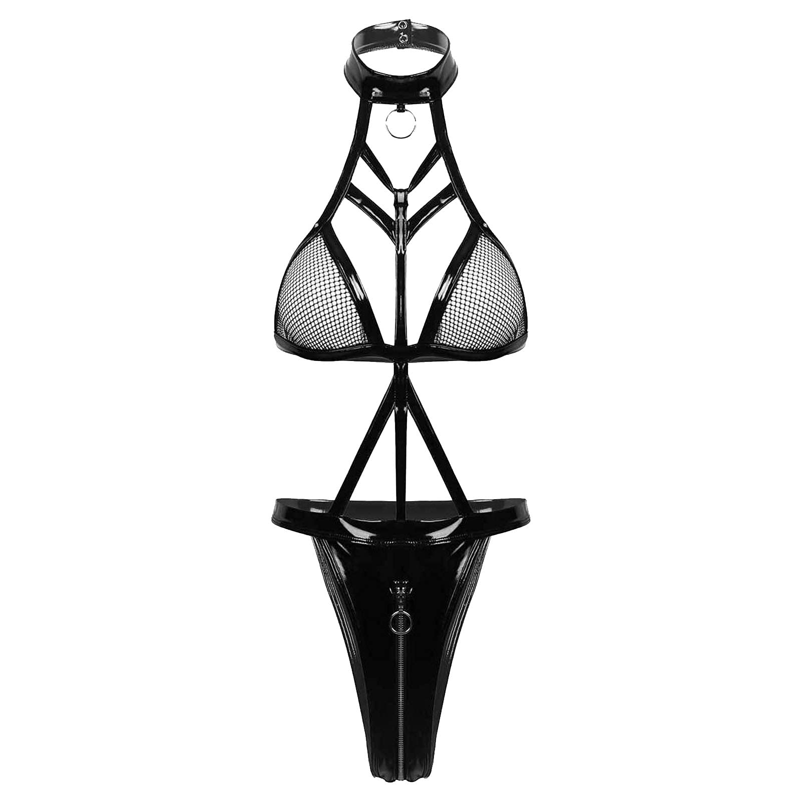 Sexy Lace Bodysuit for Women - Snap Crotch Teddy Lingerie with Ruffles | One Piece Jumpsuit for Date Night, Boudoir & Romantic Occasions