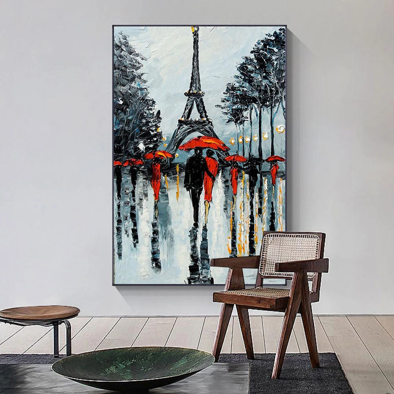 Stylish Rainy Paris Umbrella - Waterproof Compact Travel Umbrella for Women & Men - Perfect for City Walks, Commuting & Outdoor Adventures