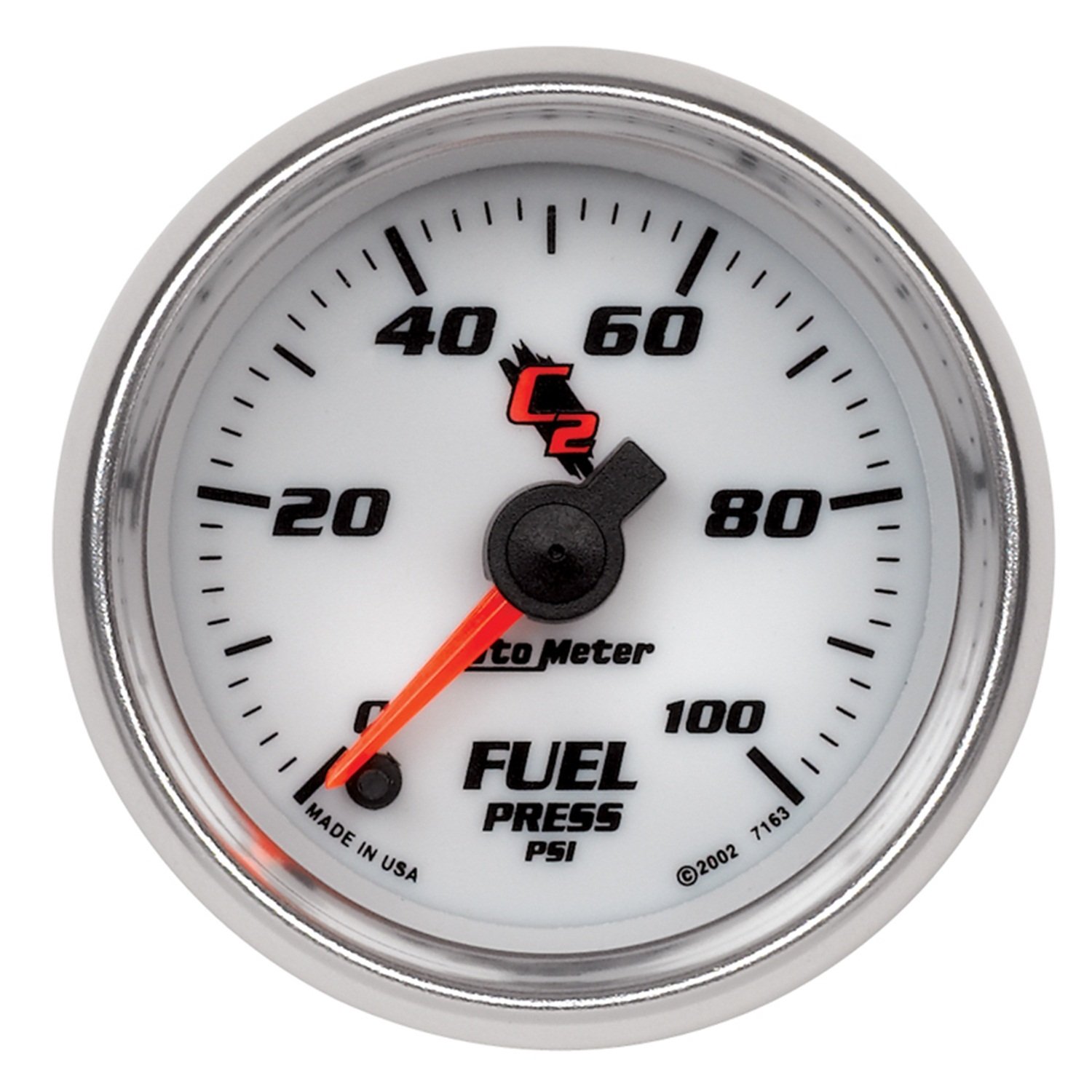Auto Meter 7163 C2 Full Sweep Electric Fuel Pressure Gauge - 0-100 PSI, 2-1/16