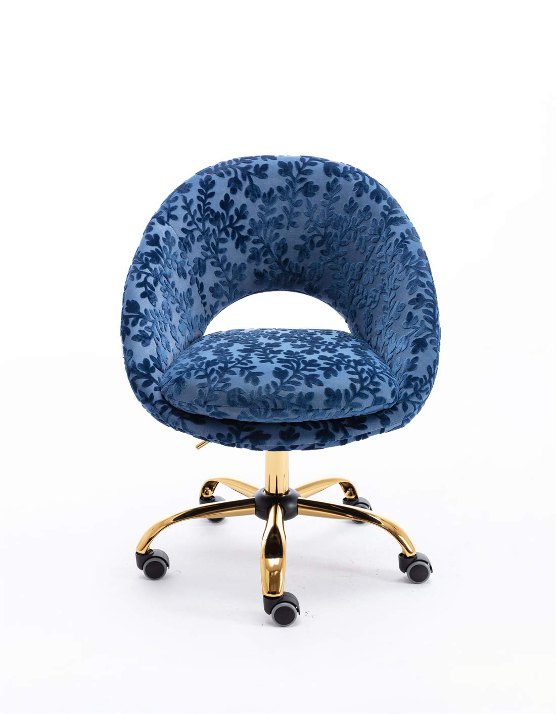 Ergonomic Swivel Office Chair - Adjustable Height Fabric Task Chair with Armrest for Home Office, Computer Desk - Modern Comfortable Work Chair for Living Room, Bedroom, Study (Navy Blue) - Perfect for Remote Work, Gaming, and Long Hours Sitting