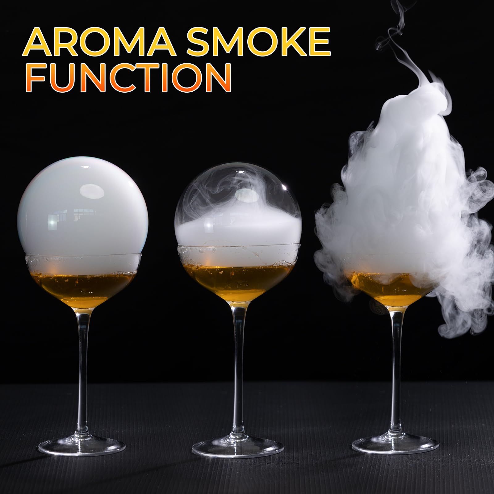 Electric Aroma Blaster 2 - Cocktail Smoke Gun with 5 Flavor Aroma Pods & Edible Bubbles for Food & Drink Decoration | Perfect for Bars, Parties, Home Use & Easter Gifts | Enhance Cocktails, Desserts & Special Events
