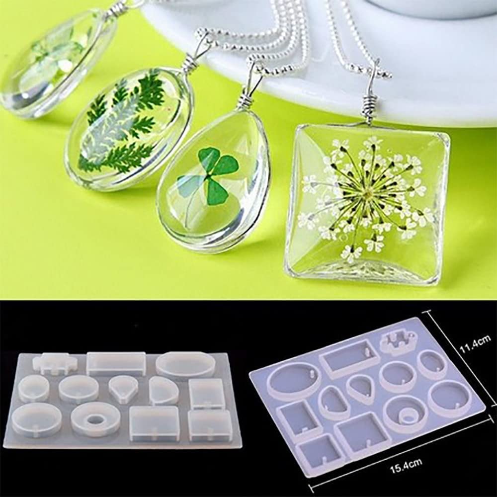 Premium Silicone Resin Molds for DIY Jewelry Making - 12 Cavity UV Epoxy Deep Casting Molds for Pendants, Earrings, Keychains & Bracelets - Perfect for Homemade Crafts, Gifts & Art Projects - Ideal for Resin Art, Handmade Jewelry & Creative DIY Gifts