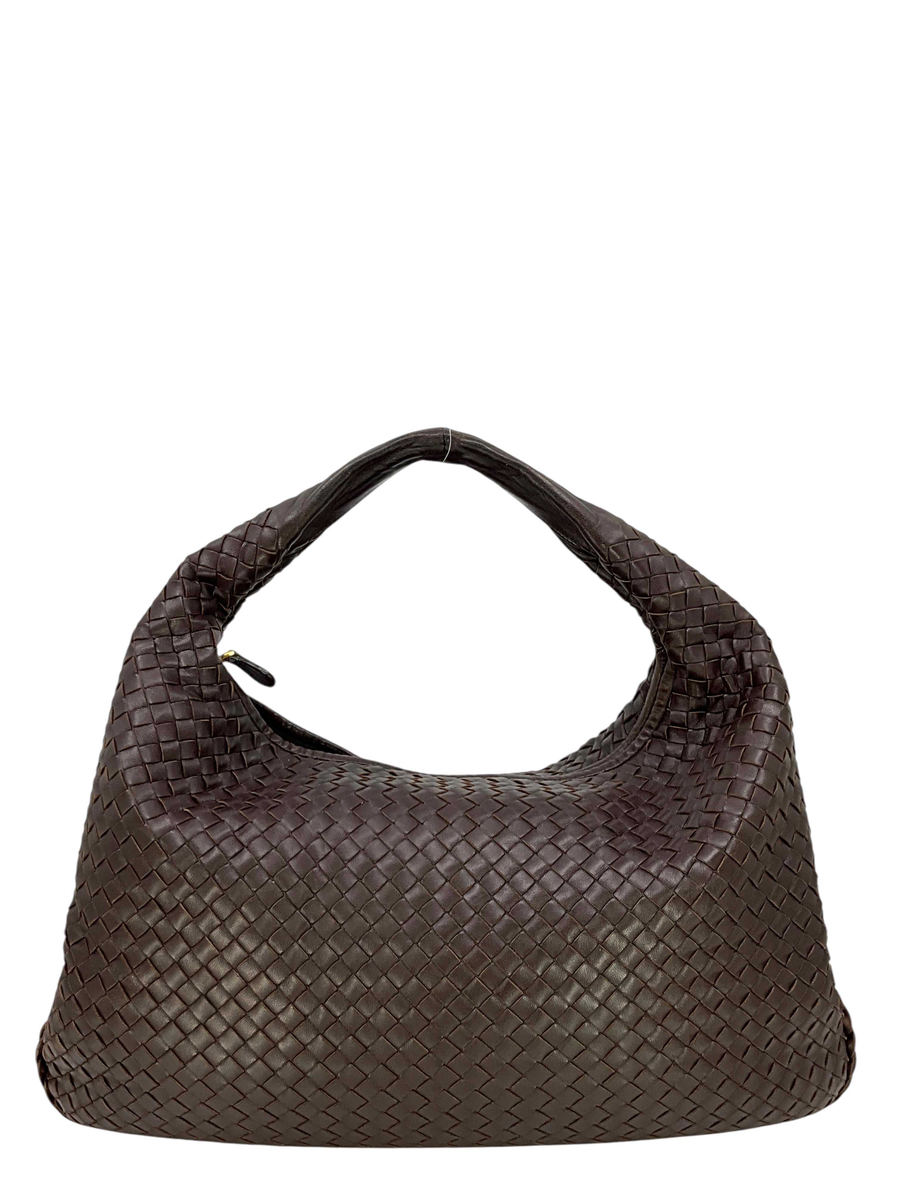 Bottega Veneta Espresso Intrecciato Nappa Leather Hobo Bag - Luxury Italian Handbag for Women, Crossbody Purse with Woven Design, Perfect for Work, Travel & Evening Out