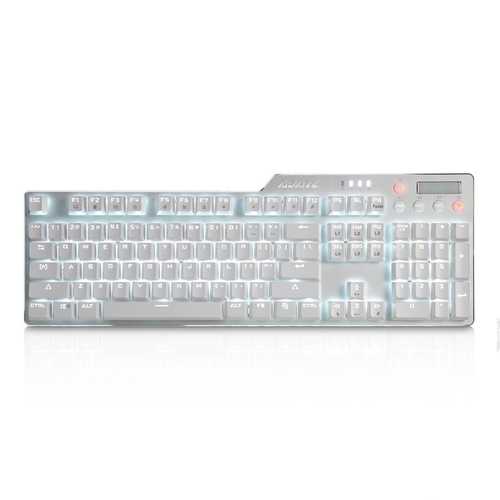 AJazz AK35i Assassin II 104-Key NKRO Wired Mechanical Gaming Keyboard with White Backlit - Perfect for PC Gaming, Typing & Office Work