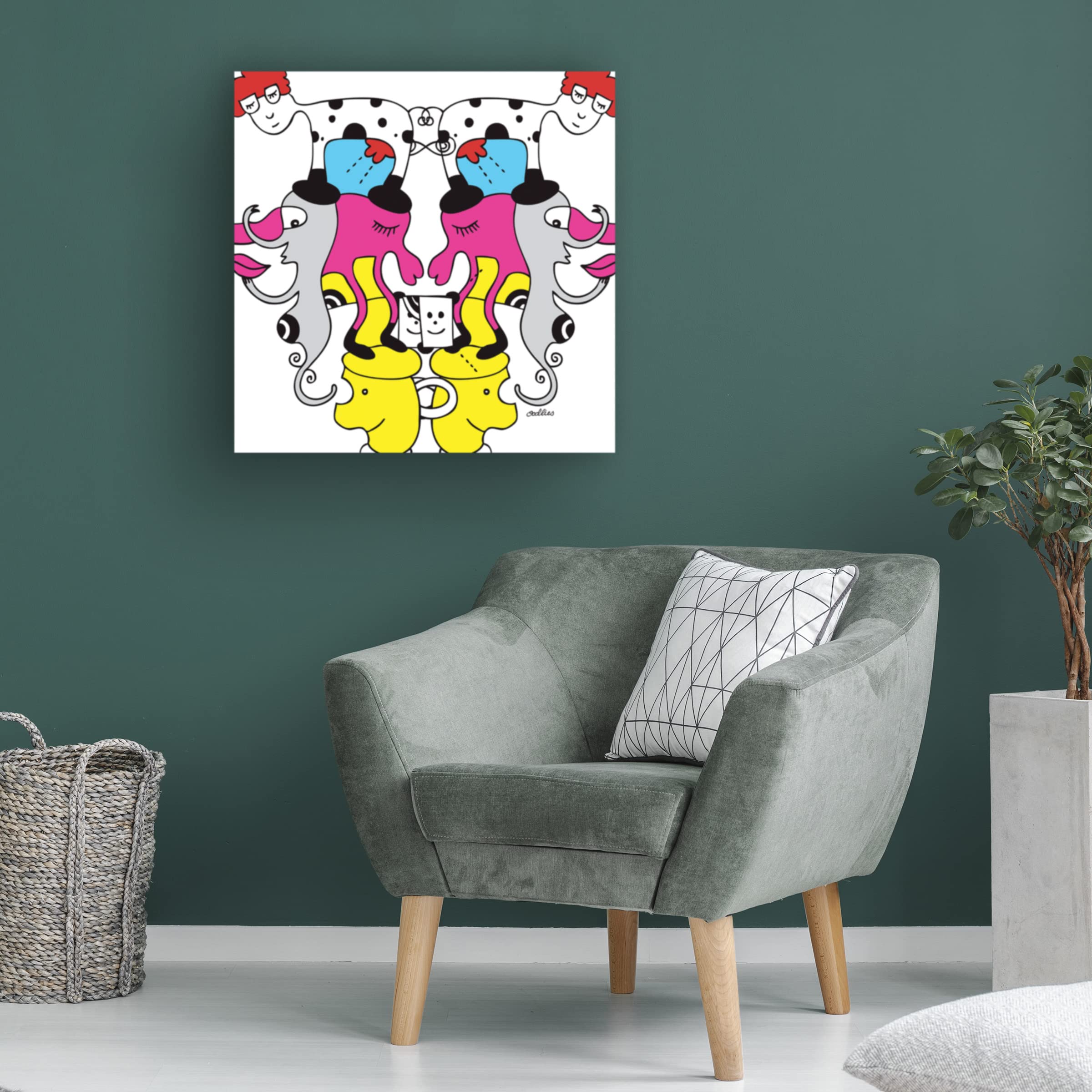 Trademark Fine Art 'Spronk Farm Sunday' Canvas Wall Art Print by Oodlies - Perfect for Living Room, Bedroom & Office Decor