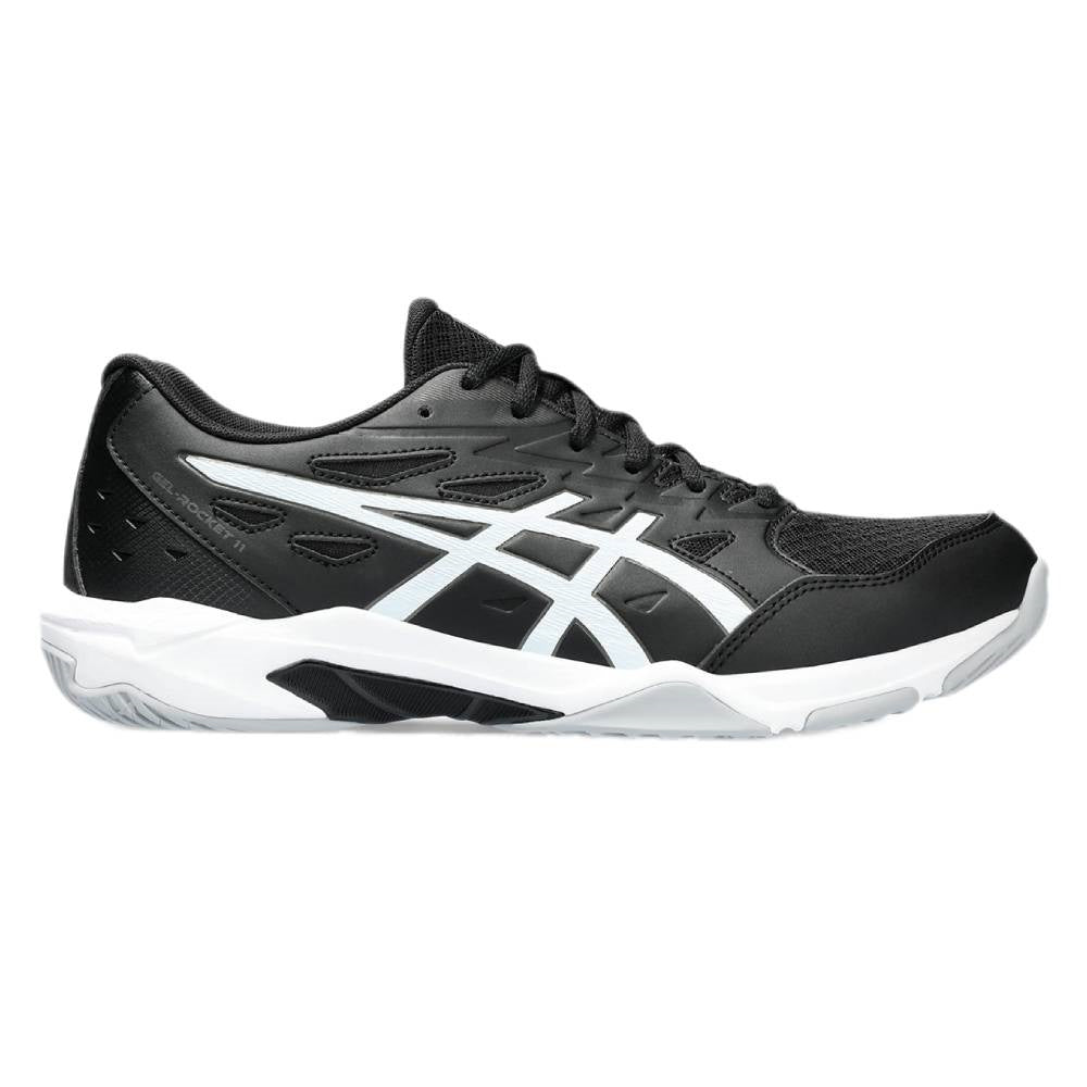 ASICS Gel Rocket 11 Men's Volleyball Shoes - Lightweight Indoor Court Sneakers for Badminton, Squash & Tennis (Black/Gunmetal) | Non-Marking Rubber Sole for Gym & Sports Performance