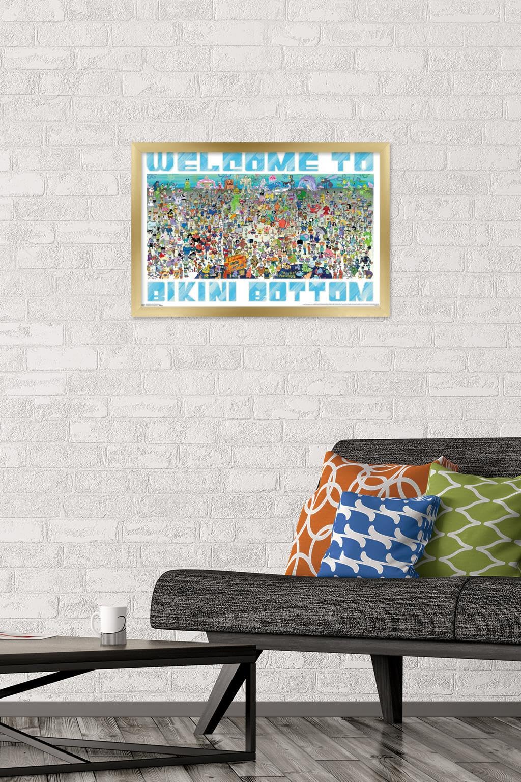 Trends International Nickelodeon SpongeBob SquarePants - Every Character Ever 19 Wall Poster, 14.725