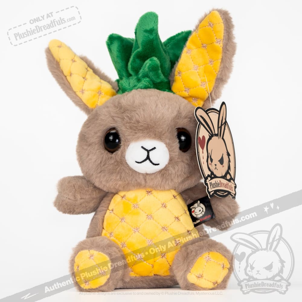 Plushie Dreadfuls Pineapple Rabbit Stuffed Animal - Soft Cute Bunny Plush Toy for Kids, Gift for Girls & Boys, Perfect for Bedroom Decor and Cuddling