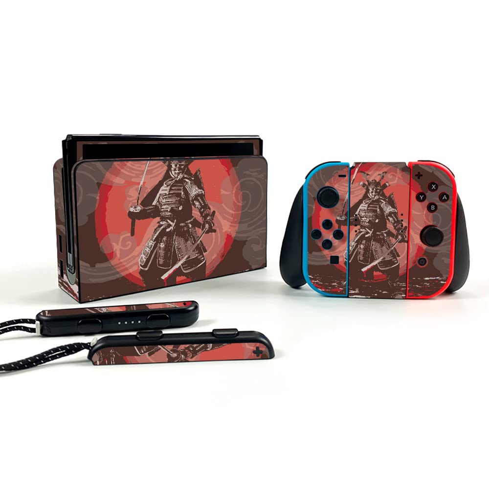 MightySkins Protective Vinyl Decal Wrap Cover for Nintendo Switch OLED - Samurai Battle Design | Durable, Customizable Skin | Easy to Apply & Remove | Made in USA | Perfect for Gaming Enthusiasts & Travel Protection