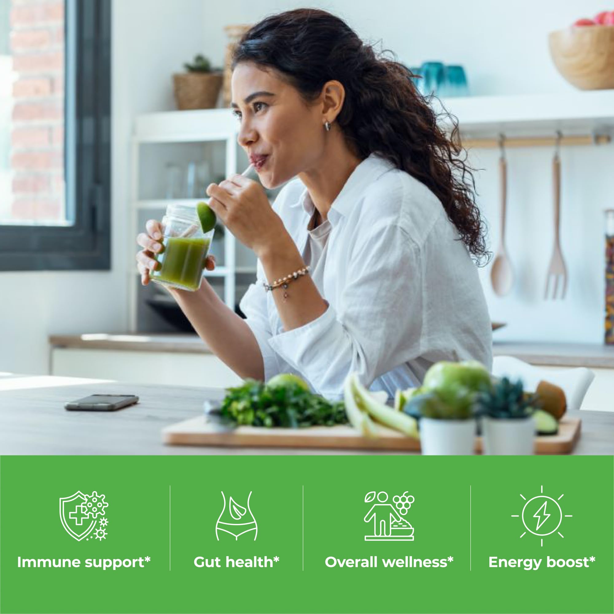 Paradise Herbs ORAC Energy Greens Powder - Superfood Antioxidant Supplement with 24 Servings of Fruits & Vegetables per Scoop, 120 Servings - Boost Energy & Immunity for Active Lifestyles