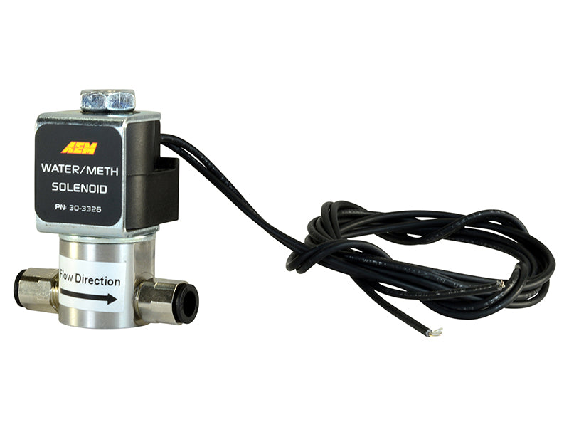 High Flow AEM Water Methanol Injection System Kit - 200PSI, 1/8in 27NPT Ports, Low Current WMI Solenoid for Turbocharged & Supercharged Engines - Perfect for Performance Tuning, Drag Racing & Off-Road Applications