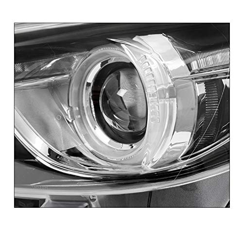 Halo LED Tube Halogen Projector Headlights Black with 6
