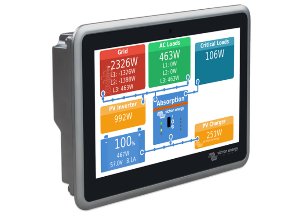 Victron Energy Ekrano GX Touch Display - Advanced Marine & RV Energy Monitoring System for Solar Power Management | Perfect for Boats, Campers, and Off-Grid Living