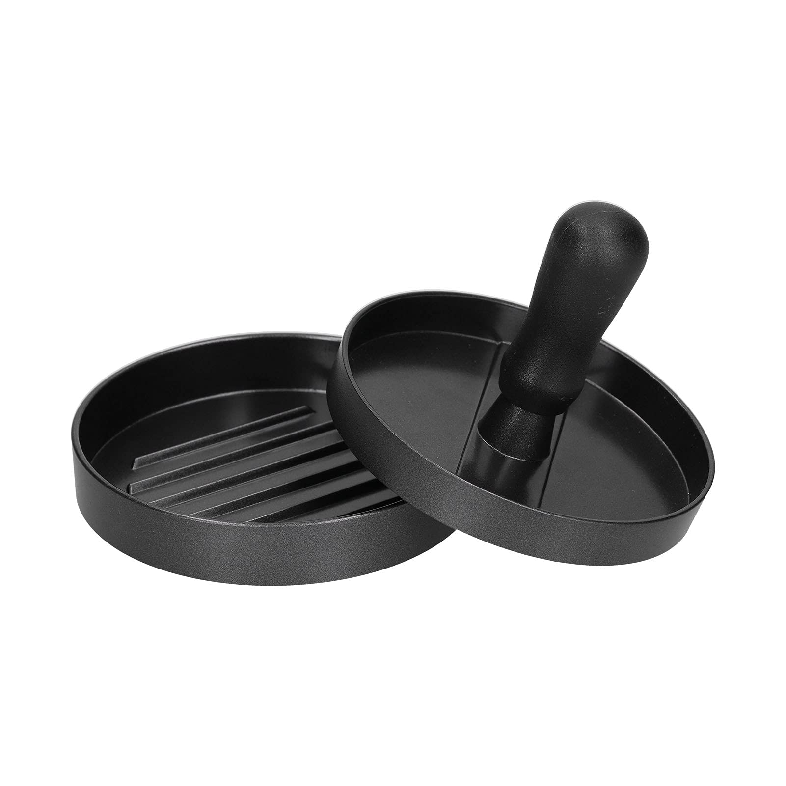 4.6 Inch Non-Stick Hamburger Patty Maker Mold - Heavy Duty Aluminum Alloy Burger Press with Easy Release Handle - Perfect for Making Round Smashed Burgers, Beef Patties & BBQ | Ideal for Home Cooking, Backyard Grilling & Restaurant Use