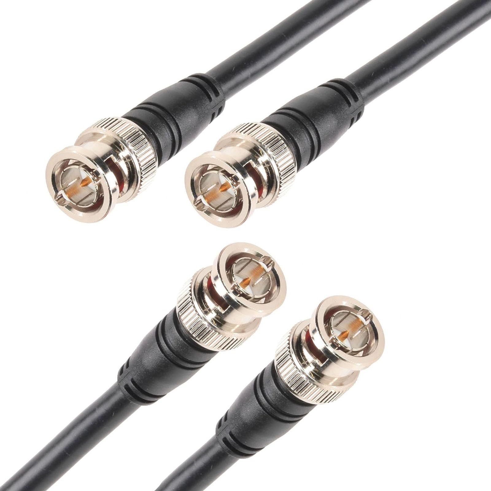 SDI BNC Cable 75 Ohm HD-SDI 3G/6G SDI RG59 BNC Video Cable 3ft - 4K/1080p HD-SDI 3G-SDI Compatible for CCTV DVR Cameras, Recorders & SDI to HDMI Converters (2-Pack) - Perfect for Professional Video Production & Surveillance Systems