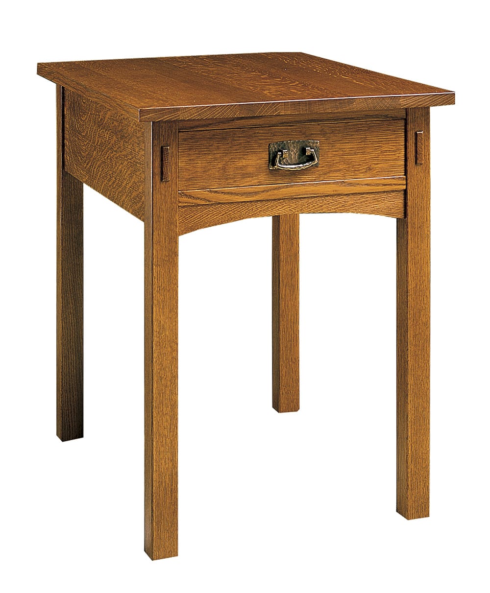 Modern Rectangular End Table - Sturdy Side Table for Living Room, Bedroom & Office - Perfect for Lamps, Books & Decor