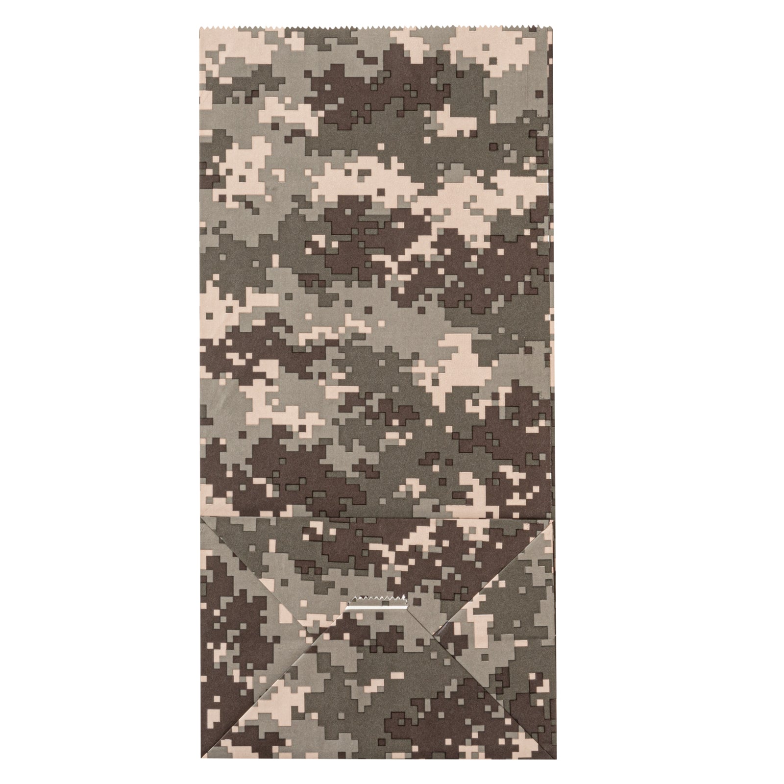 Camouflage Paper Bags 8 lb - 6 x 4 x 11.75 Inches - 100 Count Box - Heavy Duty Kraft Gift Bags for Hunting, Camping & Outdoor Adventures