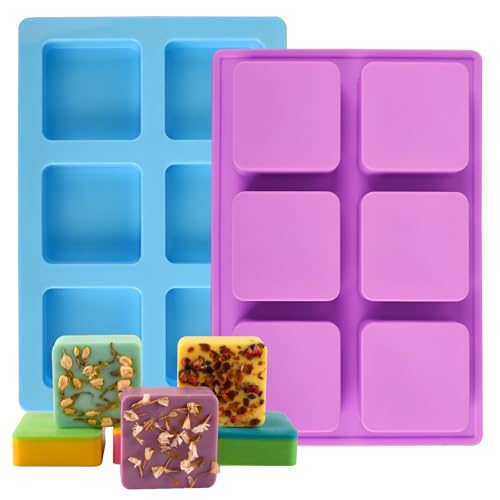 6 Cavity Square Soap Molds 2