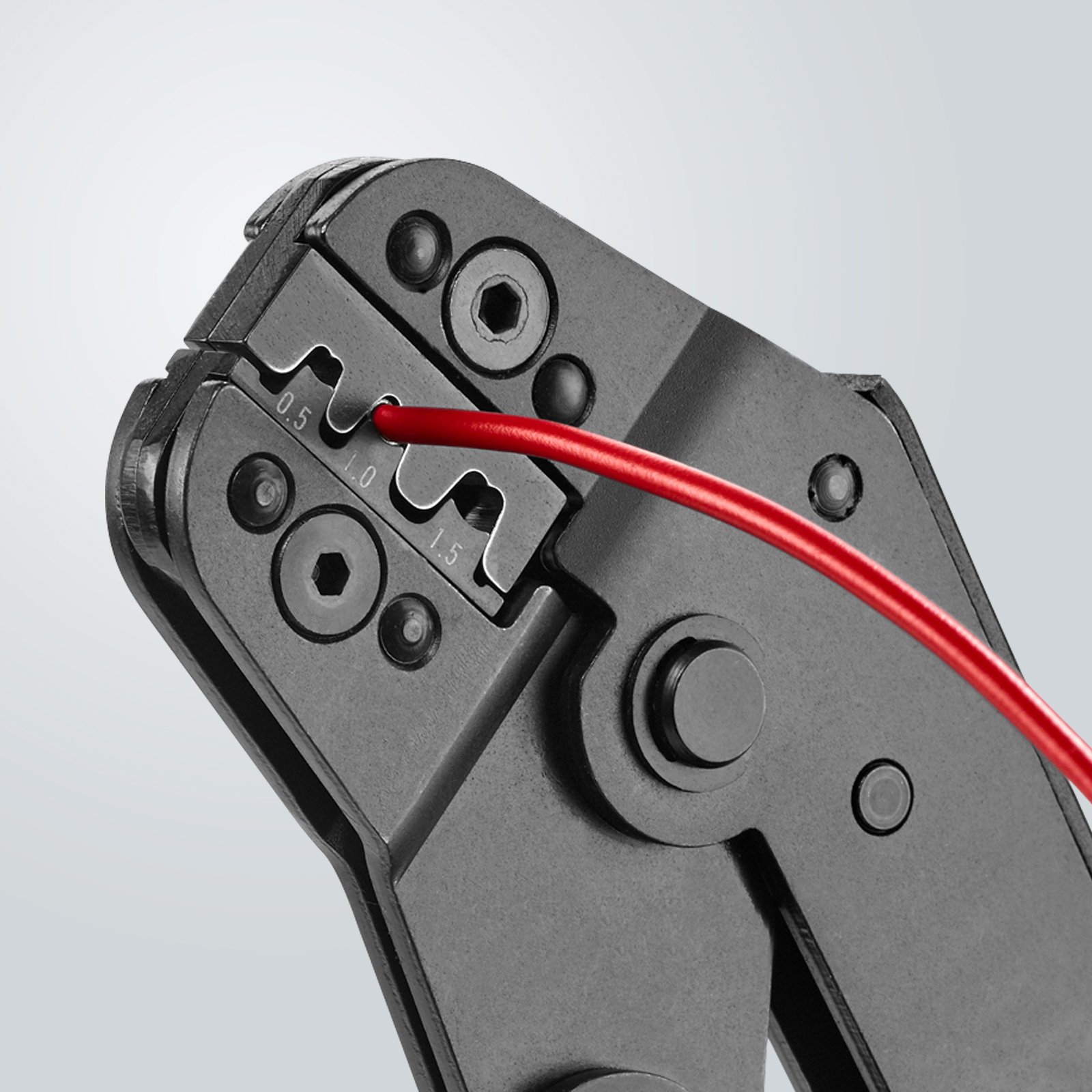 Knipex 97 52 14 Crimping Pliers for Non-Insulated Open Plug Connectors - Professional Electrical Tool for Wiring, Automotive & DIY Projects