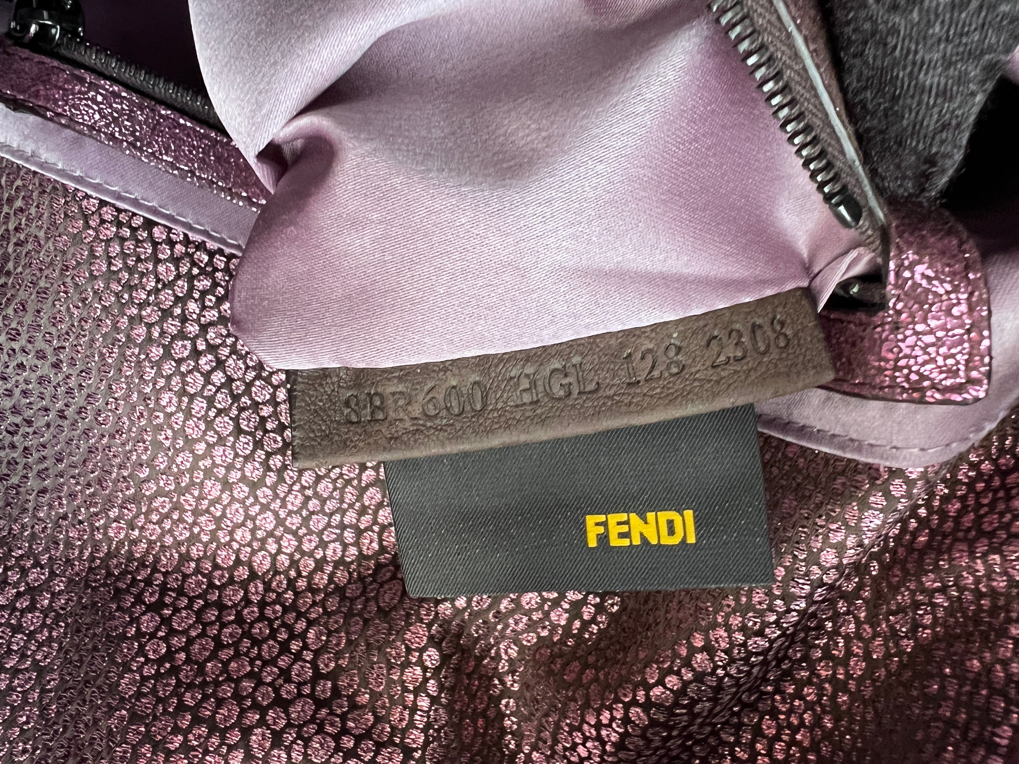 Fendi Purple Metallic Spots Baguette Bag - Luxury Designer Shoulder Bag for Women, Perfect for Parties, Date Nights & Special Occasions