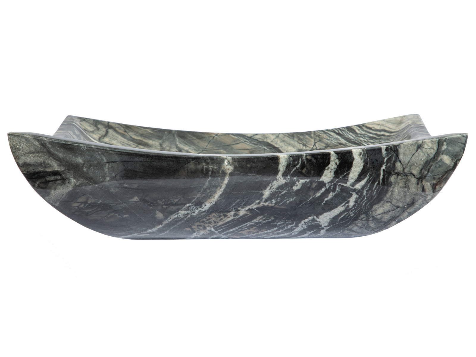 Deep Zen Sink - Handcrafted Wooden Black Marble Bathroom Vessel Sink for Modern & Zen Style Home Decor - Perfect for Spa, Bathroom Vanity, and Luxury Interior Design