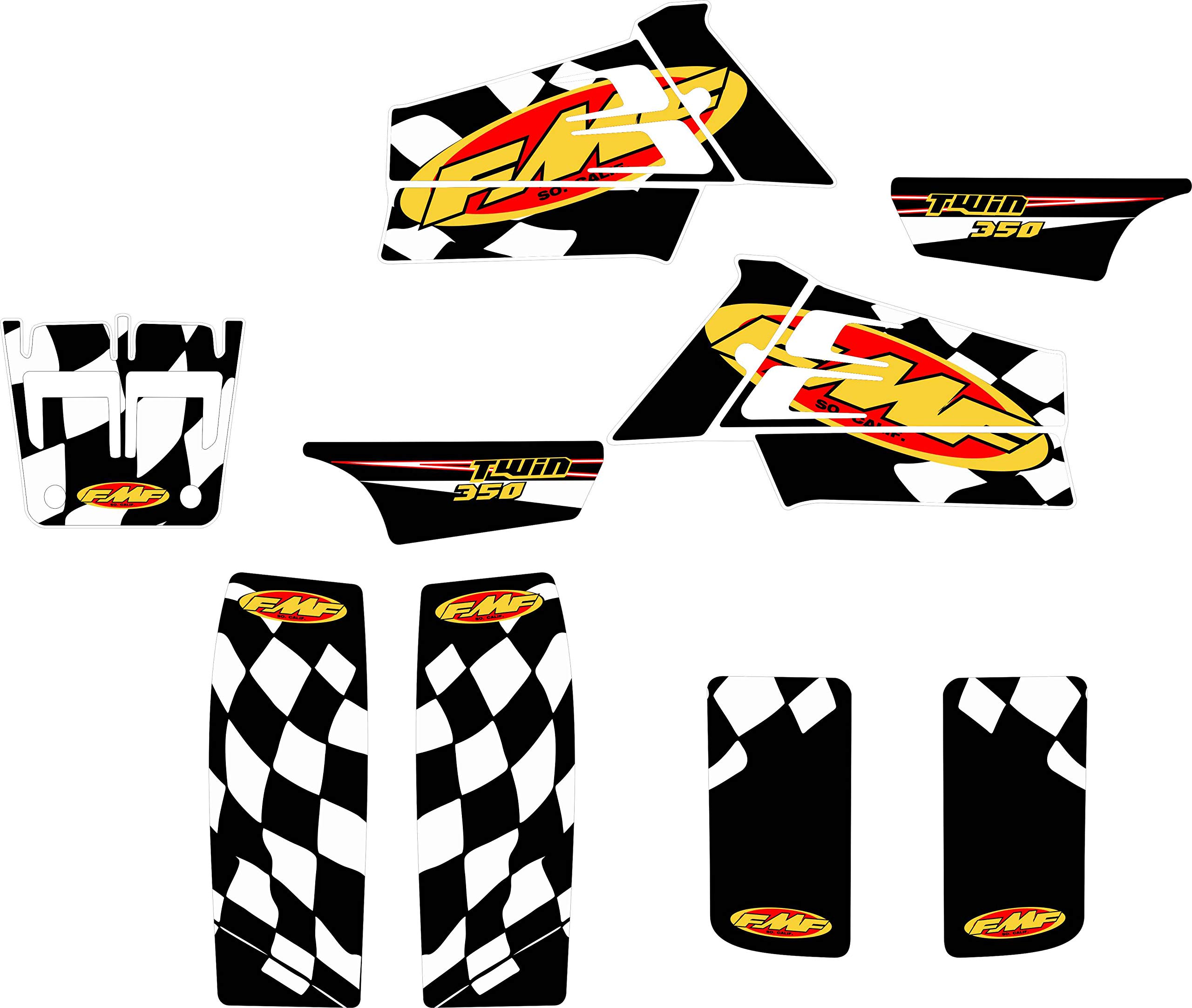 Black ATV Graphics Kit for Banshee 350 - FMF Fenders Plastics Decals & Stickers | Durable Off-Road Design for Trail Riding & Motocross