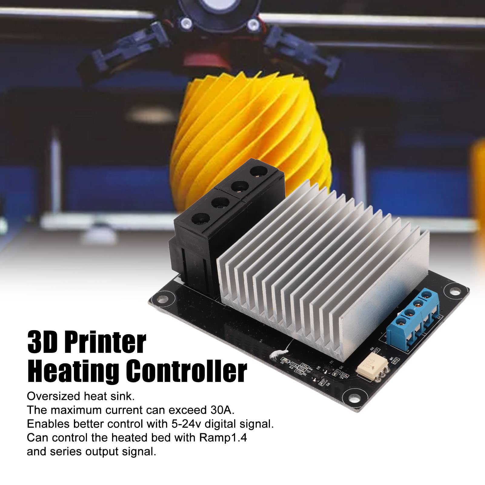 MKS MOSFET MOS Control Module - 30A 3D Printer Heating Controller for Hotbed & Extruder | High-Power Driver Module for DIY 3D Printing Projects & Repairs | Perfect for Creality, Prusa, Ender 3 Printers