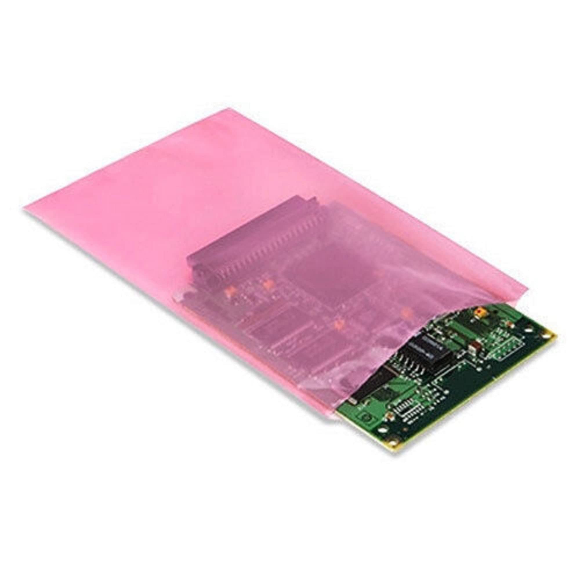 Pink Anti-Static Plastic Flat Bags 5