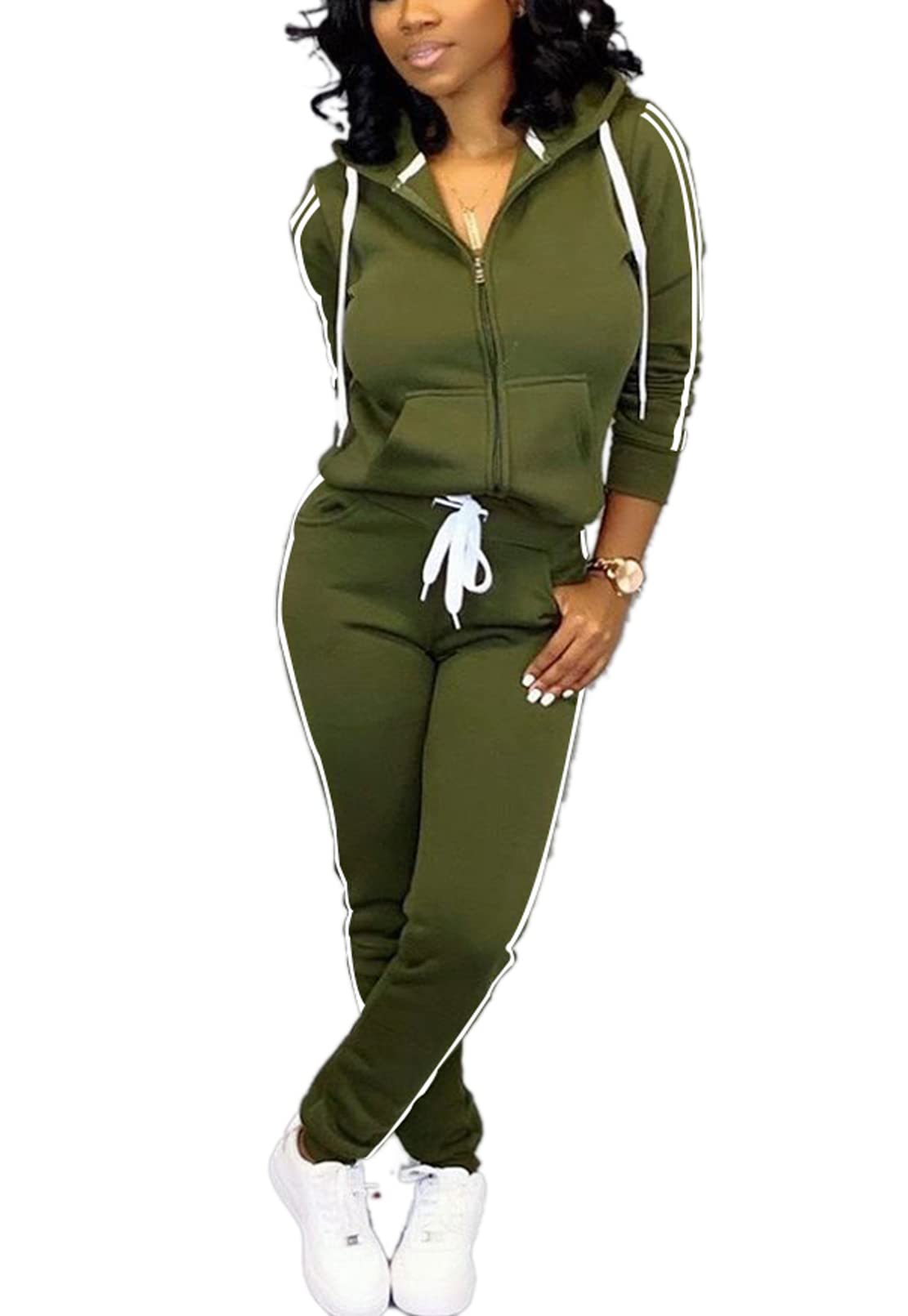 Mrskoala Women's 2-Piece Tracksuit Set - Soft Sweatpants & Hoodie Jogging Suit with Pockets for Workout, Running & Lounge Wear - Perfect for Gym, Yoga & Casual Outfits