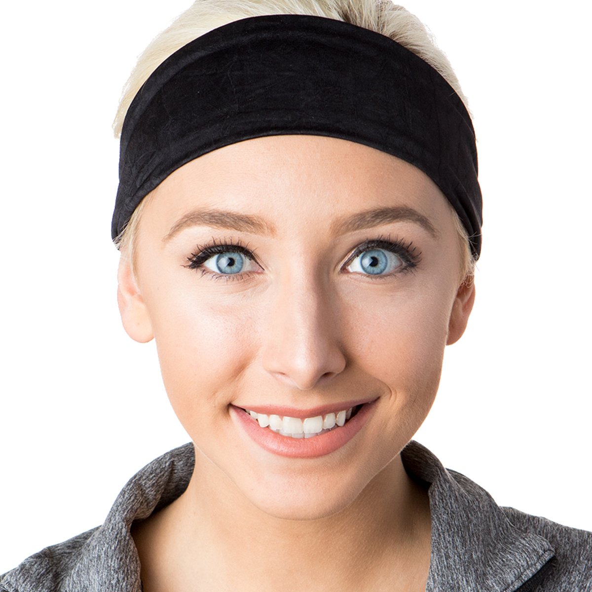 Hipsy Adjustable Stretchy Crushed Xflex Wide Headbands for Women, Girls & Teens - Perfect for Sports, Workouts, Yoga, and Everyday Fashion Accessories