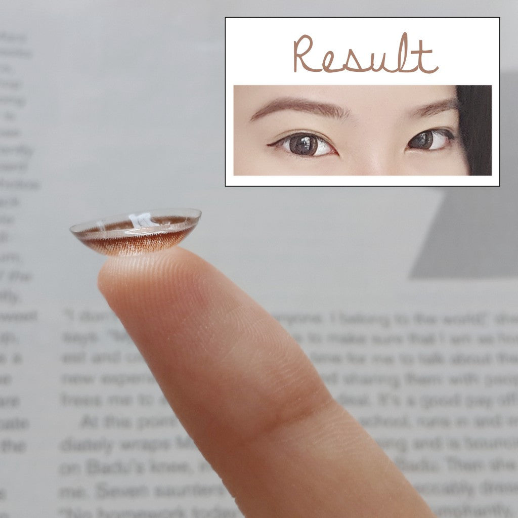 Shiny Dali Brown Colored Contact Lenses (12Pcs) - 7 Days Wear - Natural Eye Color Change for Cosplay & Halloween Costumes