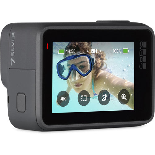 GoPro HERO7 Silver 4K Waterproof Action Camera - Best for Vlogging, Travel & Outdoor Adventures (Diving, Skiing, Surfing)