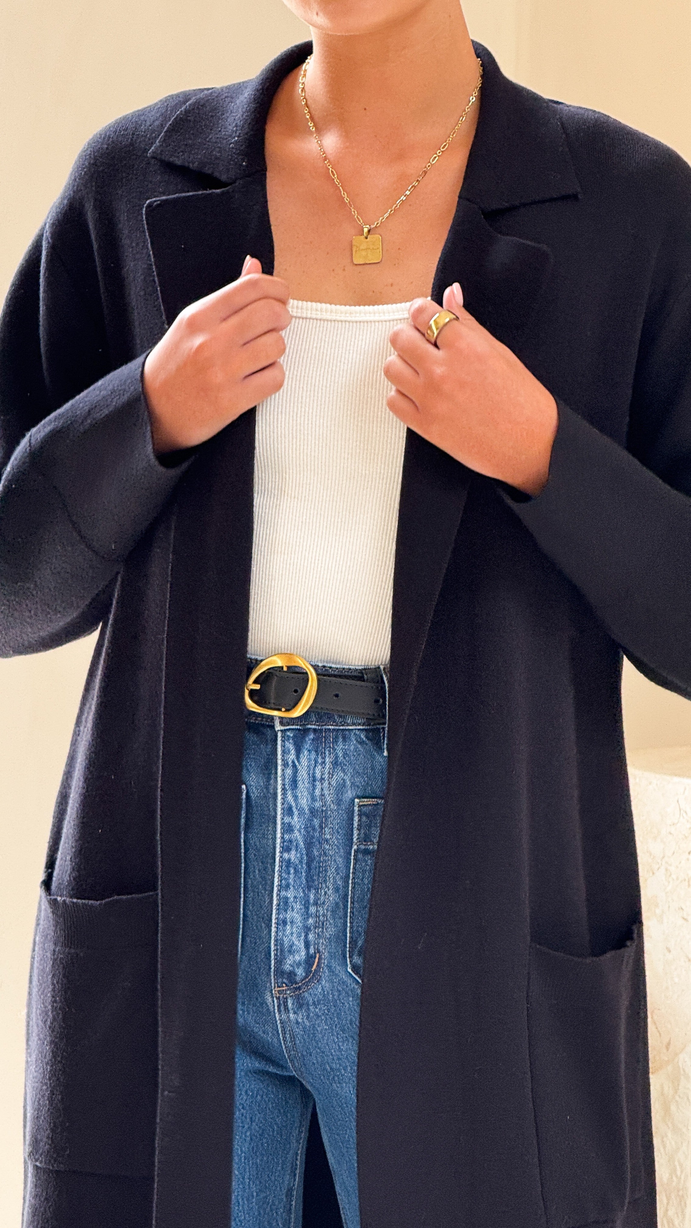 Kira Coatigan - Stylish Black Cardigan Sweater for Women | Perfect for Office, Casual Outfits & Layering