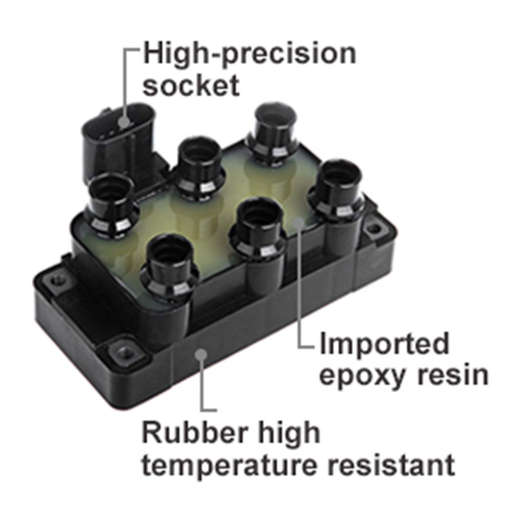 AUTOMUTO Ignition Coil Pack Compatible with 1995-2000 Mazda B3000 3.0L V6 - Direct Replacement for FD488 - High Performance Engine Part for Smooth Acceleration & Fuel Efficiency | Perfect for DIY Auto Repair & Maintenance