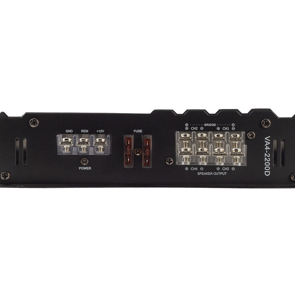 Power Acoustik VA4 2200D 2200W 4-Channel Car Amplifier - Class A/B Full Range Audio for Cars, Trucks & SUVs - Perfect for Upgrading Your Vehicle Sound System