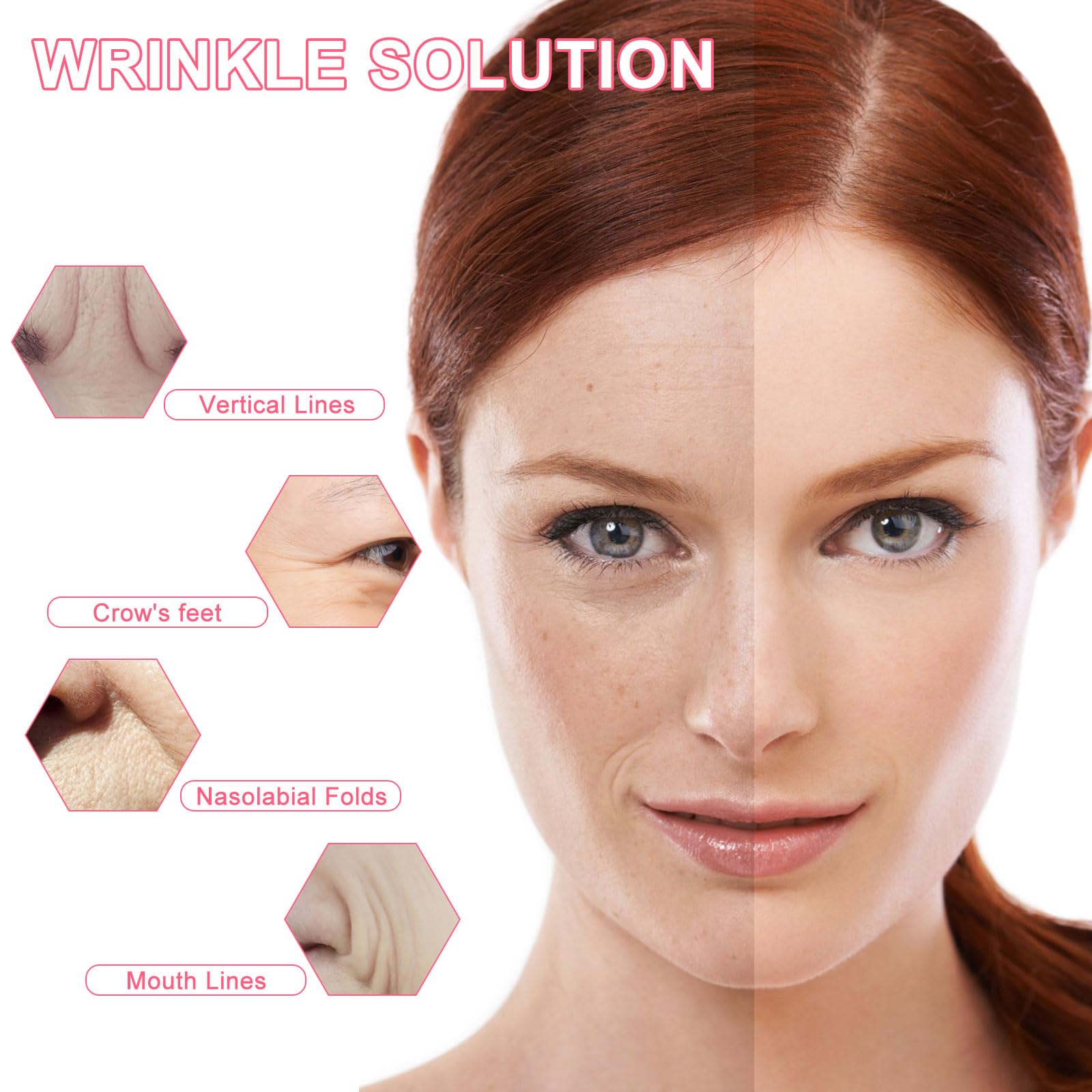 ZMDMAH 4 Rolls Face Lift Tape - Anti Wrinkle Face Patch & Kinesiology Tape for Face Wrinkles, Skin Firming & Tightening, 2.5 cm x 5 m (Pink + Skin) - Perfect for Instant Face Lift, Makeup Prep & Special Occasions