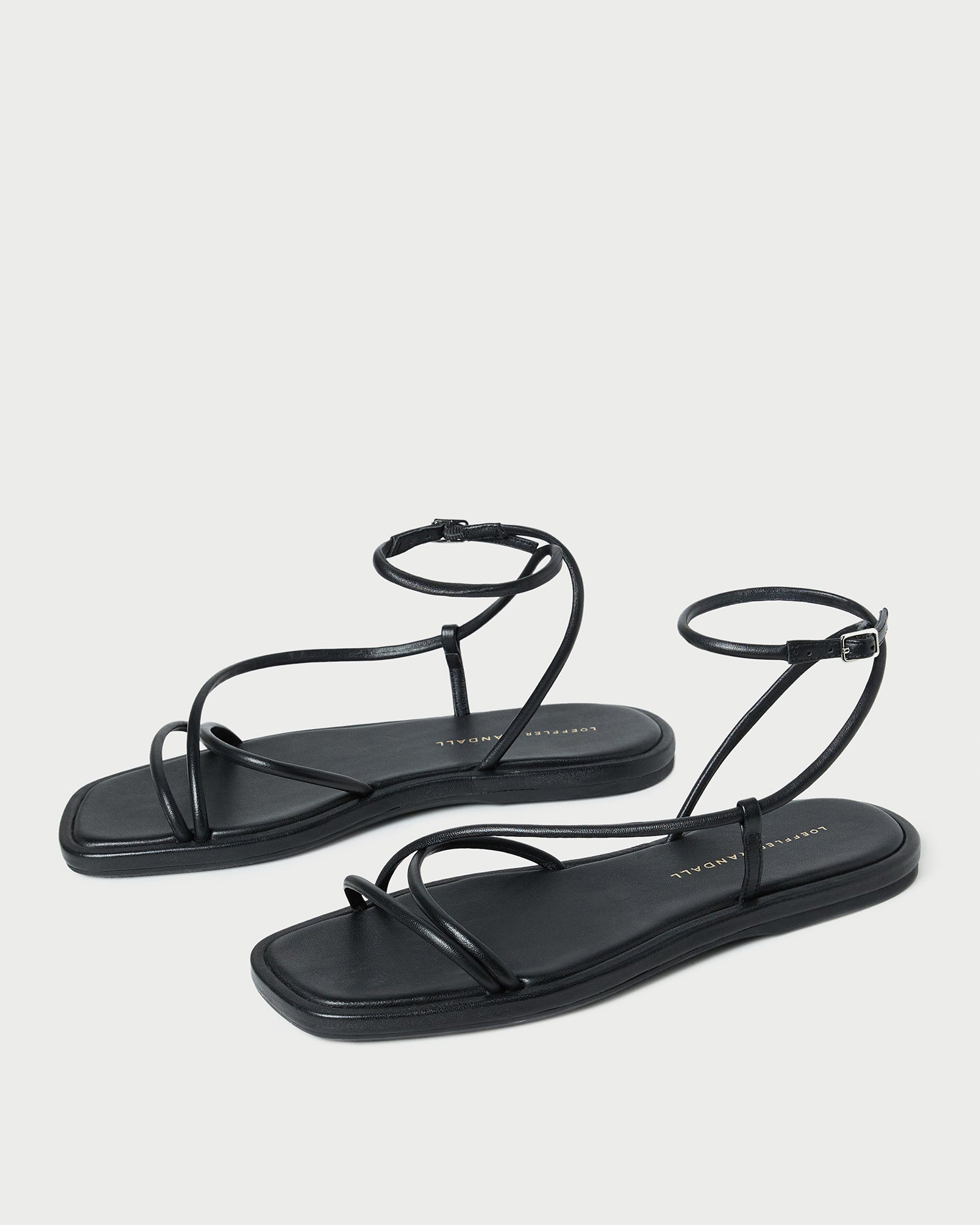Noir Black Leather Flat Sandals for Women - Comfortable & Stylish Summer Casual Shoes for Walking, Travel, and Beach Outings
