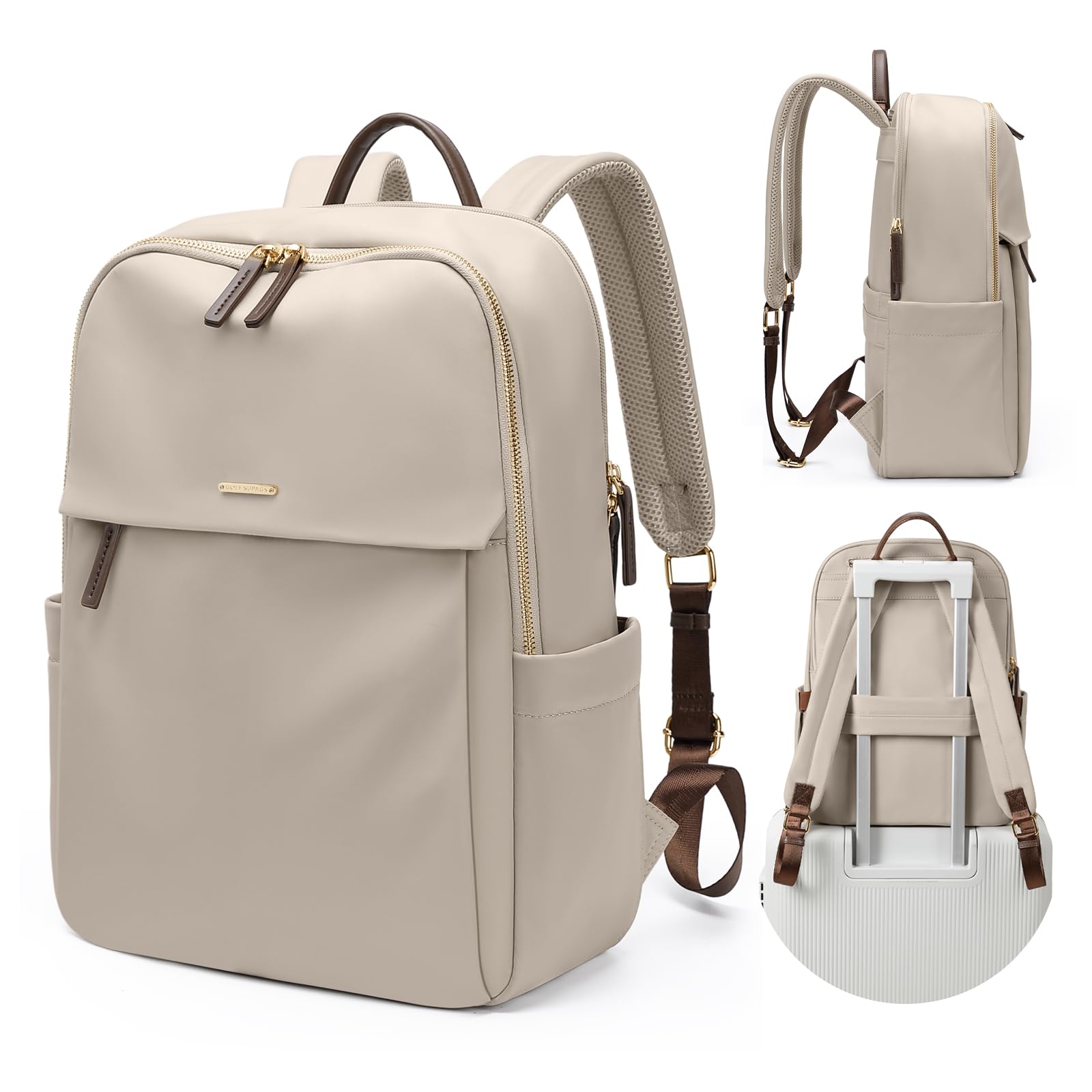 GOLF SUPAGS Women's Laptop Backpack with Separate 15.6 Inch Laptop Compartment - Waterproof Travel Backpack for Work, College, Business & Daily Use - Stylish Book Bag for Commuting & School Essentials