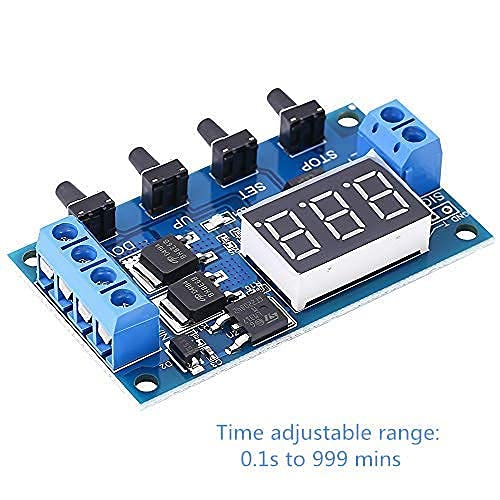 5V/12V/24V Timer Delay Relay Module - Digital Display, Dual MOS, Protective Shell - Smart Home Automation, Industrial Control, DIY Projects