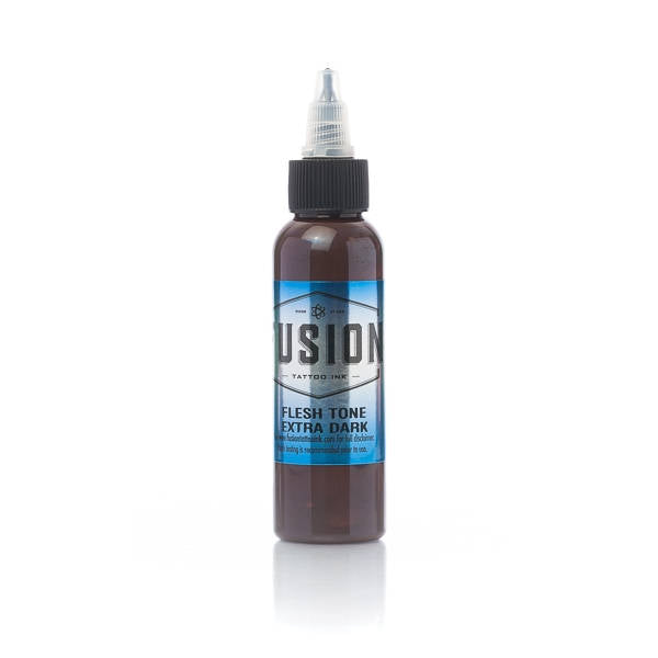 Fusion Flesh Tone Extra Dark Ink - Professional Tattoo Ink for Realistic Skin Tone Shading | Perfect for Dark Skin Tattoos & Permanent Makeup
