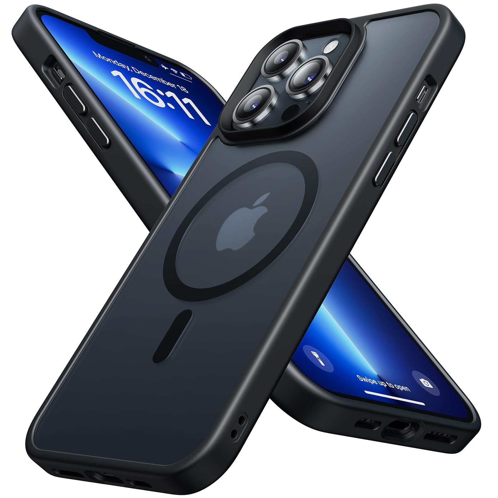 Degeca Magnetic iPhone 13 Pro Max Case - Slim Matte Black 6.7